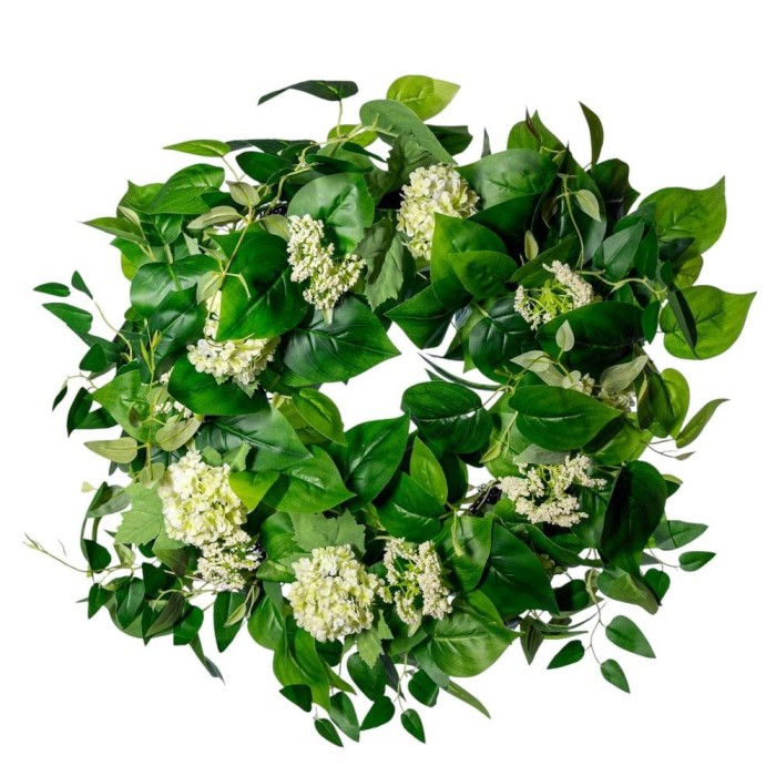 GHIRLANDA VERDE CON FIORI E NEBBIOLINA